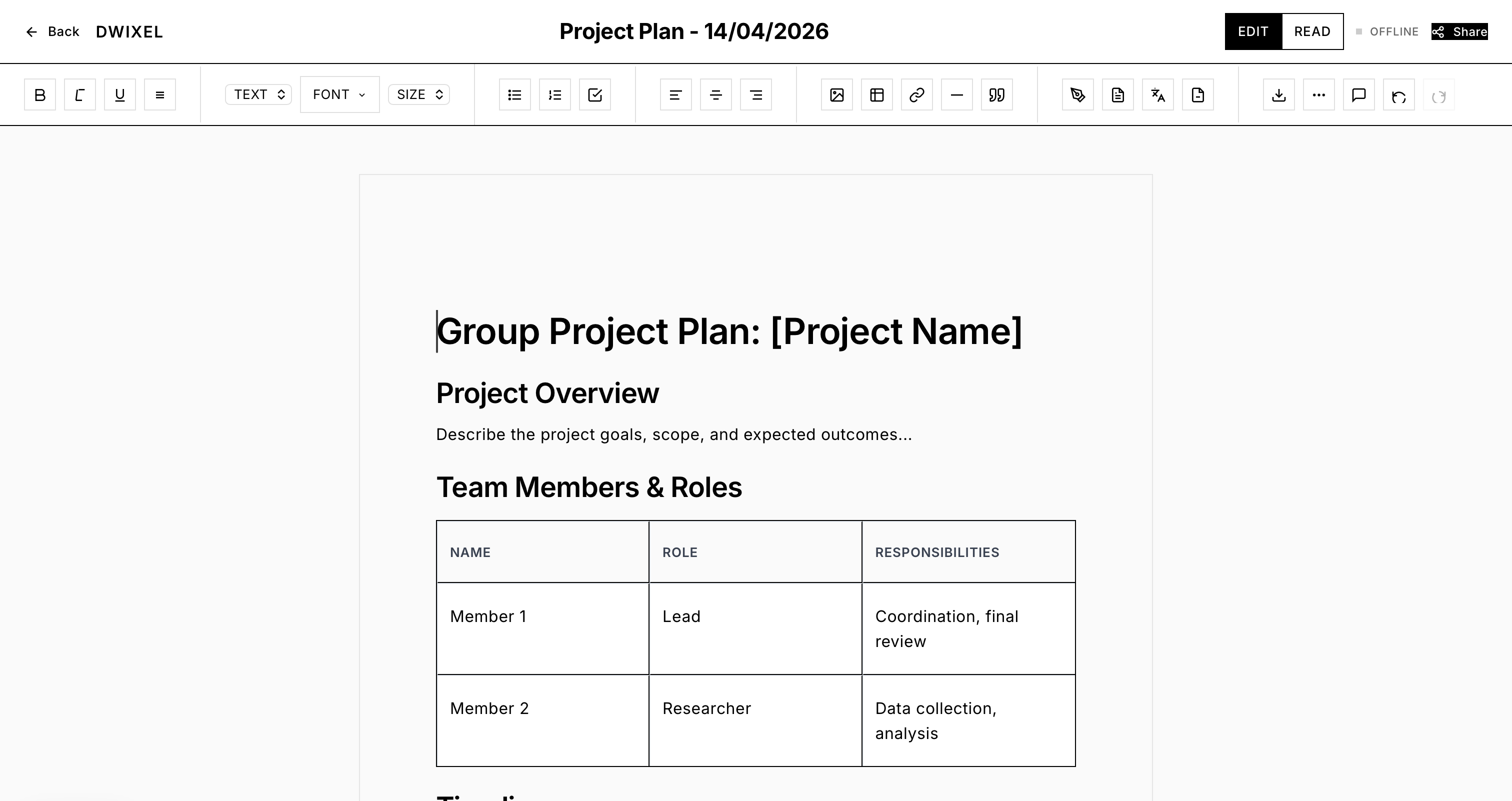 Collaborative Editor screenshot