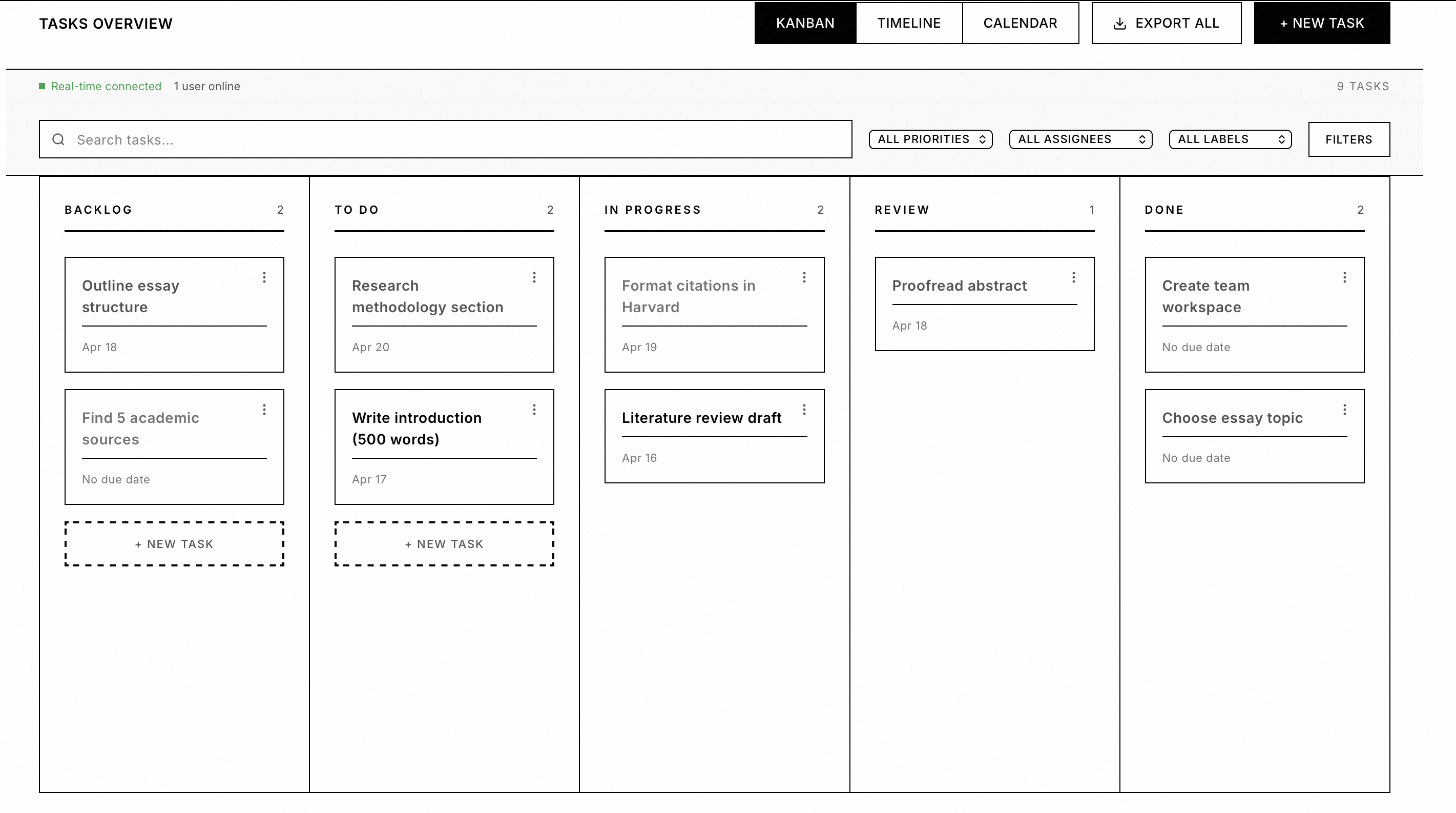 Kanban Boards screenshot